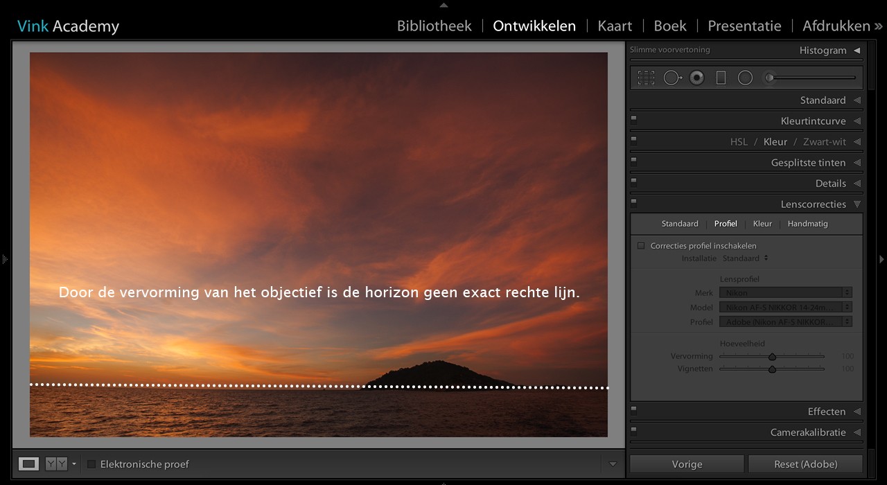 Lightroom lenscorrecties: vervorming en vignettering verwijderen
