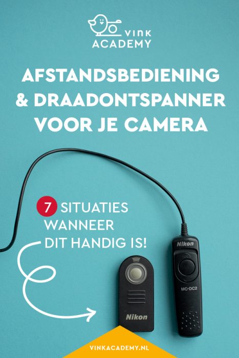 Fotograferen met een afstandsbediening (remote), draadontspanner of via je smartphone 