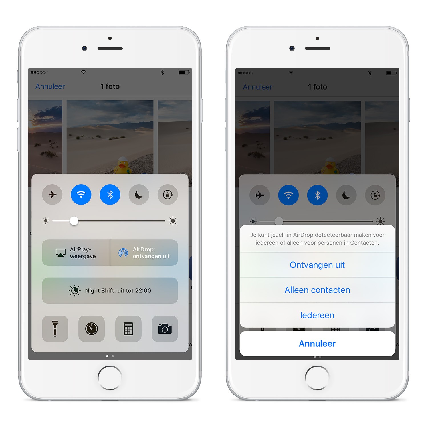 Foto's ontvangen via AirDrop