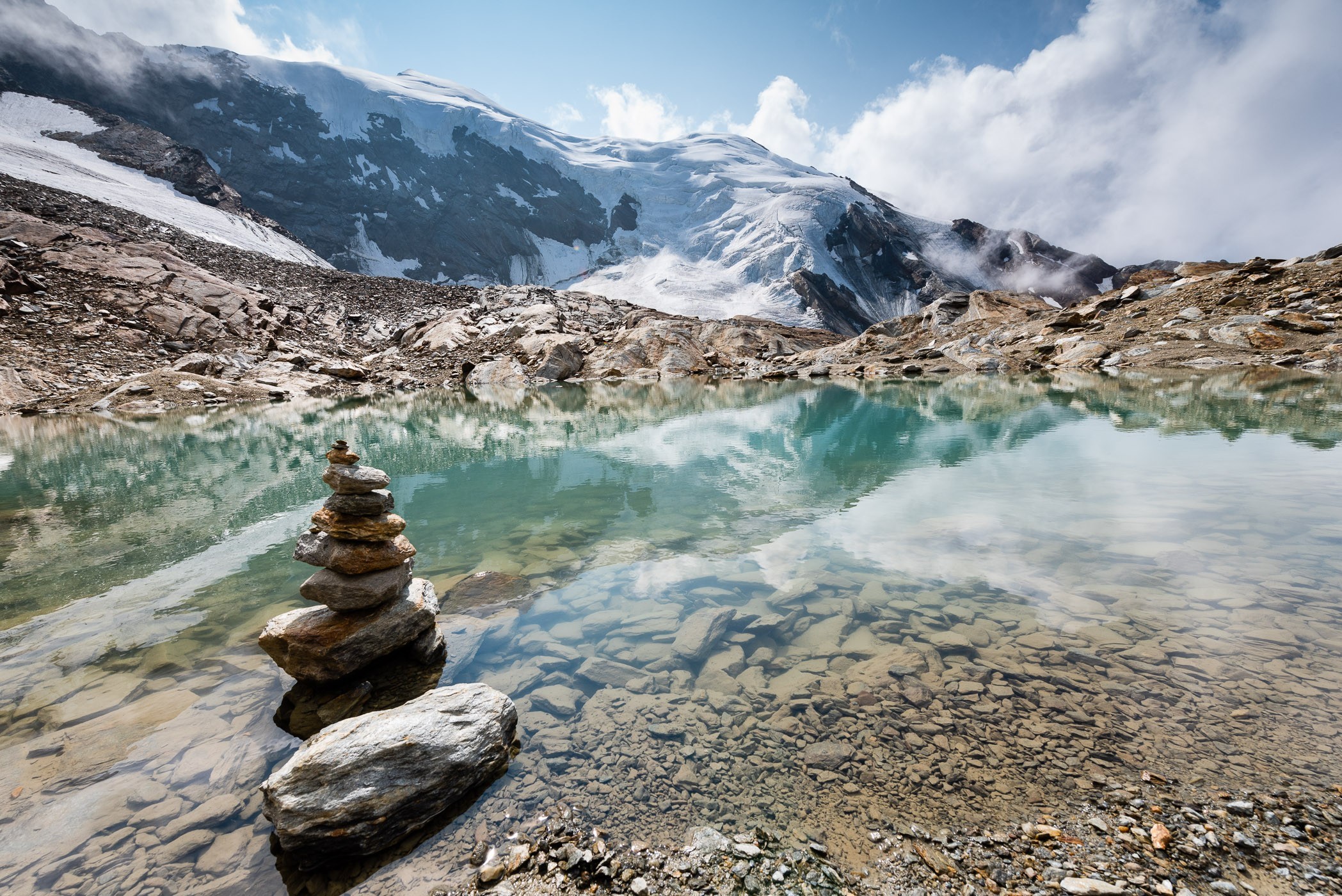 Bergmeertje zonder polarisatiefilter