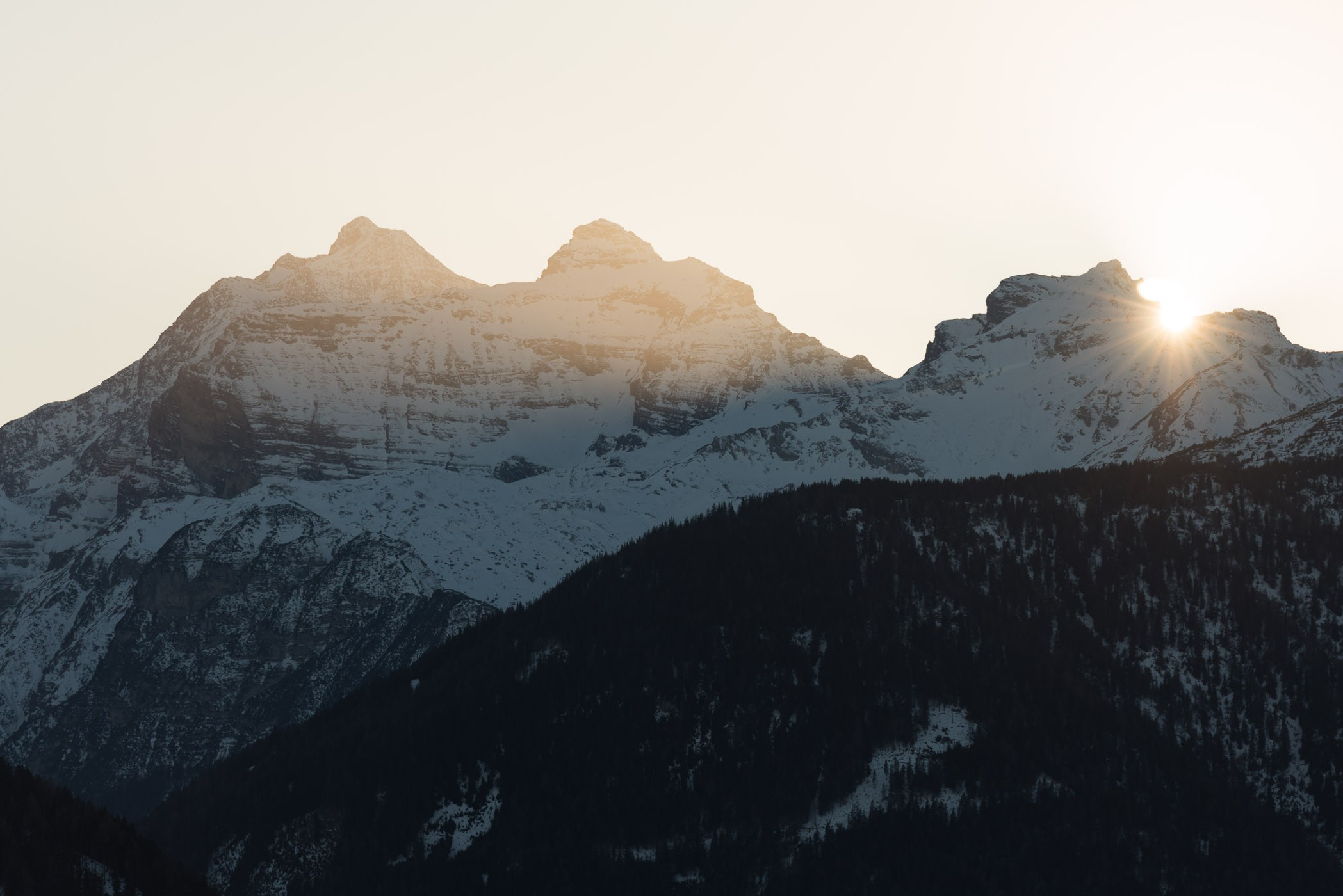 Landschapsfotografie in de bergen; bergtop