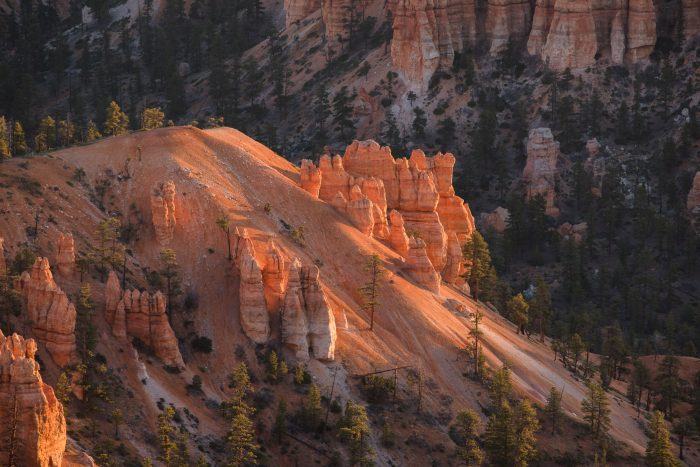 Bryce Canyon in de Verenigde Staten, gefotografeerd met een teleobjectief
