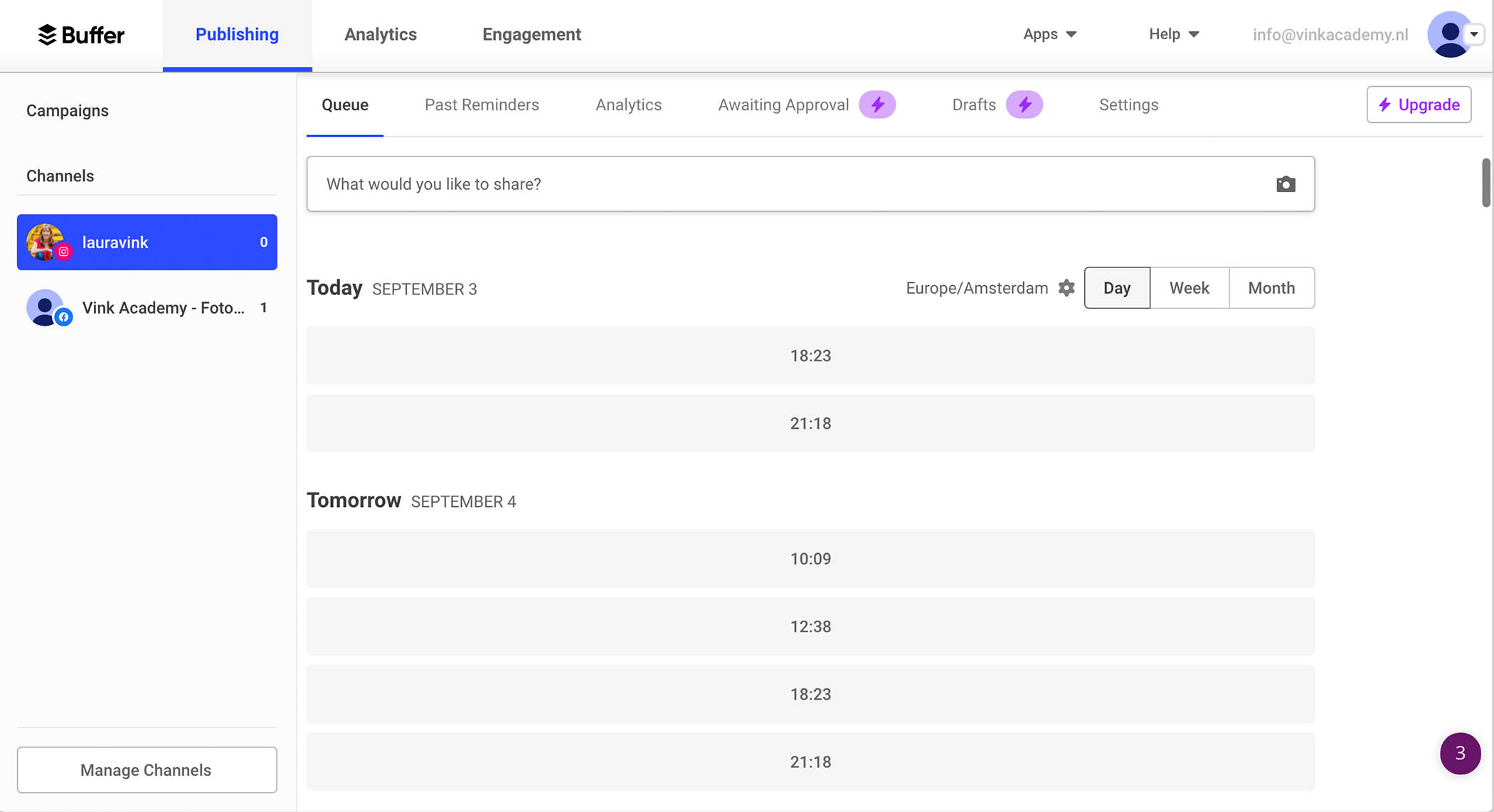 Deze Buffer-account is nog leeg.