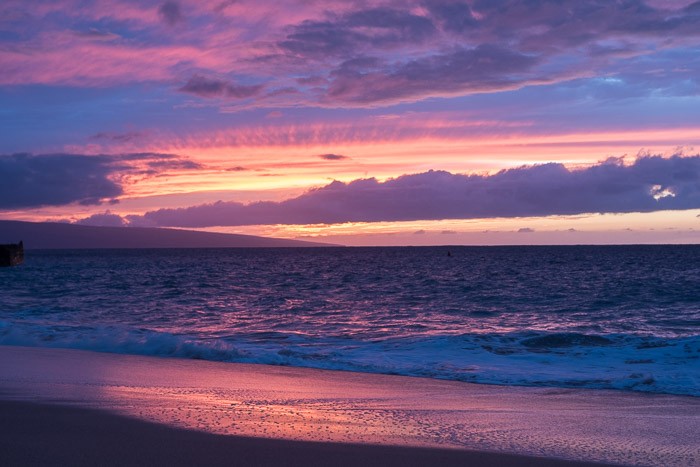 Cliche vakantiefoto's: Zonsondergang