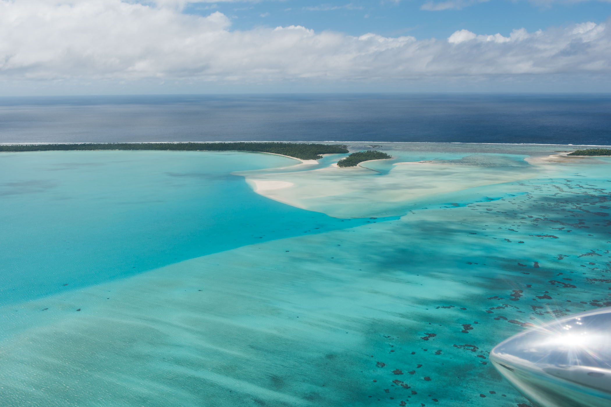 Het eilandje in het midden is One Foot Island. Je kunt niet de tenen zien, maar begrijpt hopelijk wel hoe het zit met de vorm van de voet.