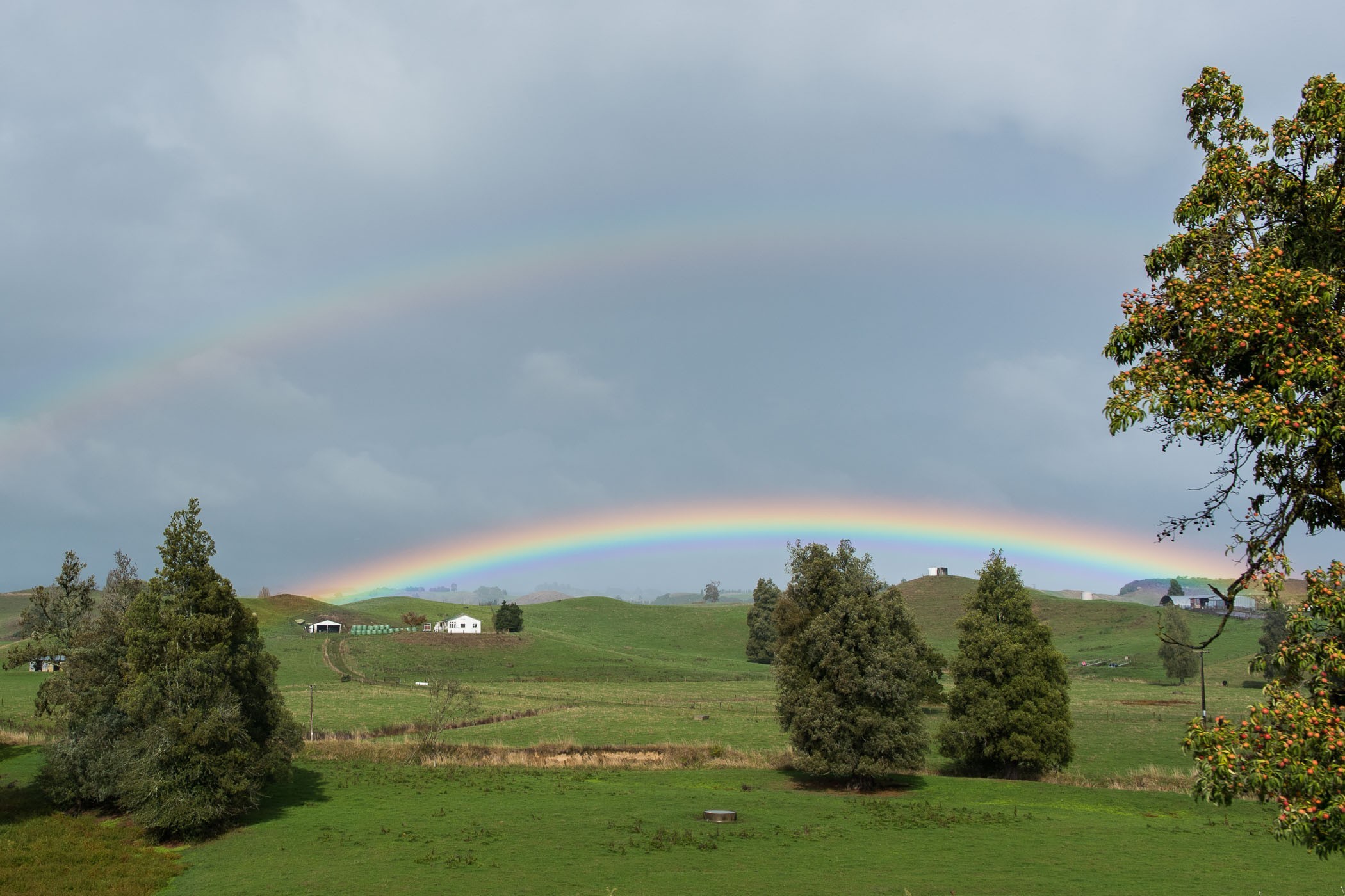 Dubbele regenboog in Nieuw-Zeeland