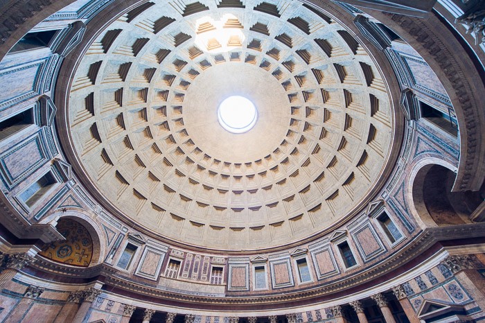 De koepel van het Pantheon, Rome