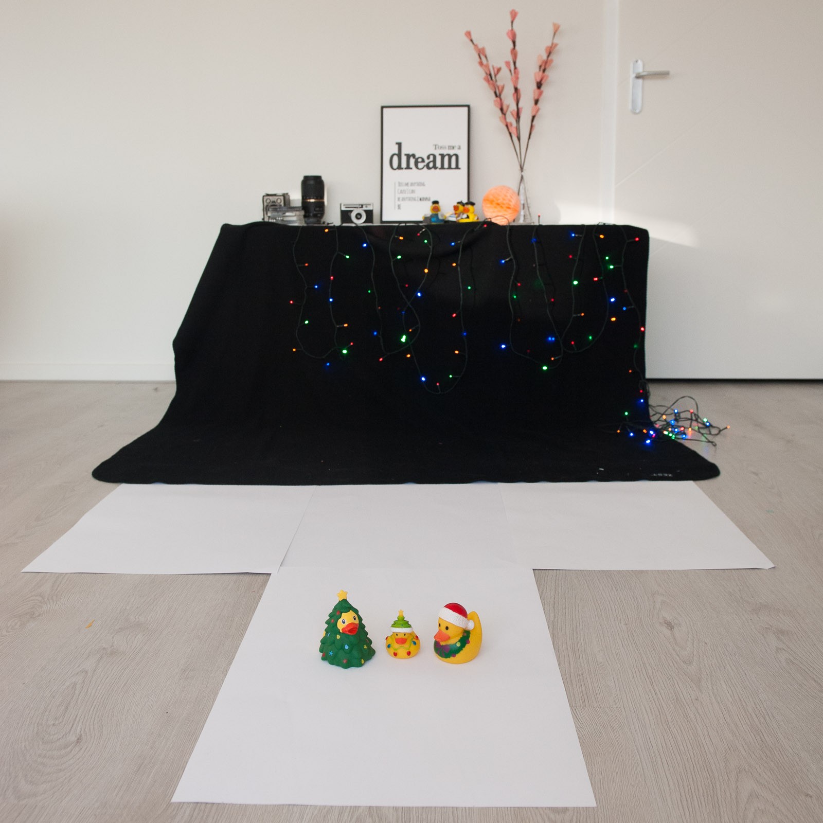 Behind the scenes voor de kerstkaartfoto