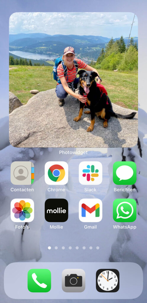 Photowidget op iPhone