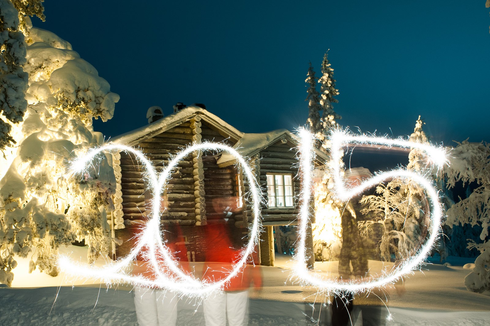 Oud en nieuw vieren in Lapland