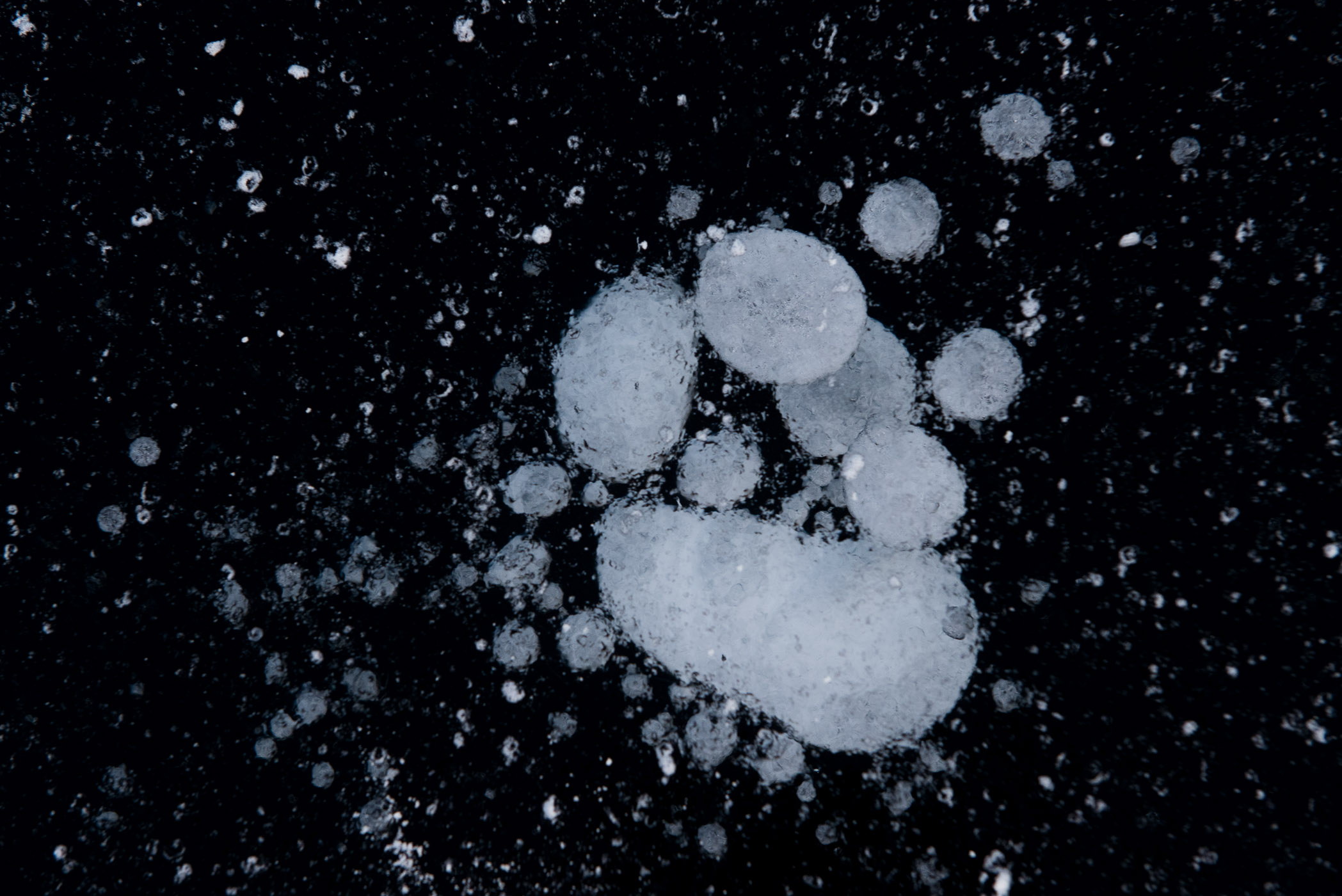 IJs fotograferen: bubbels