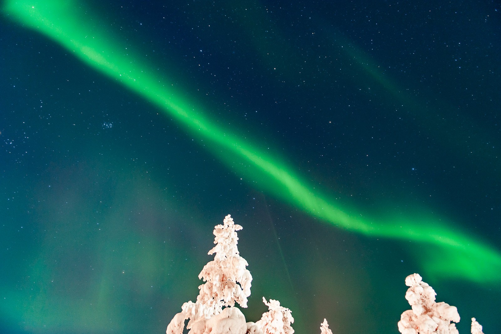Het noorderlicht in Saariselka