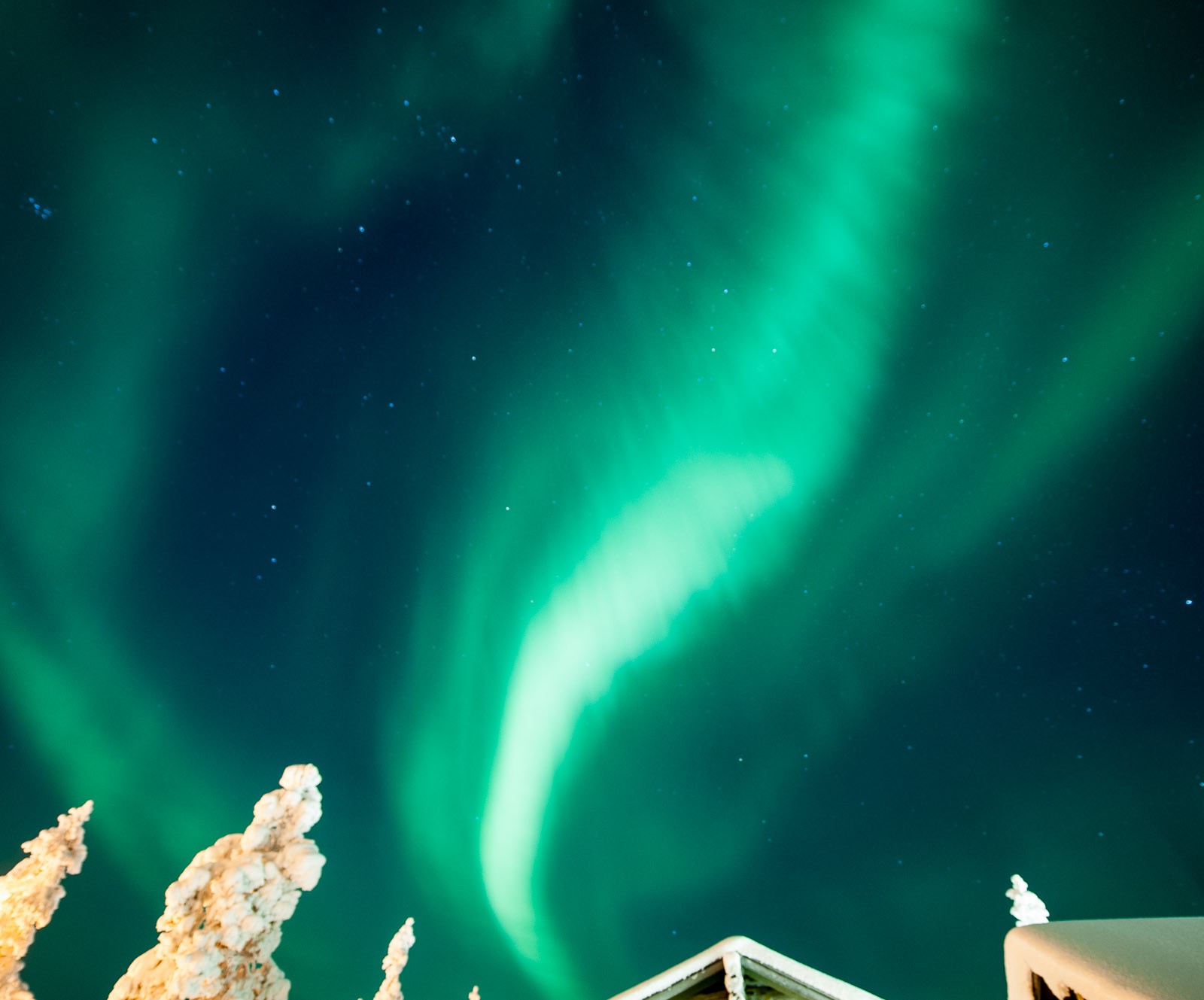Het noorderlicht: groen dansend boven je hoofd