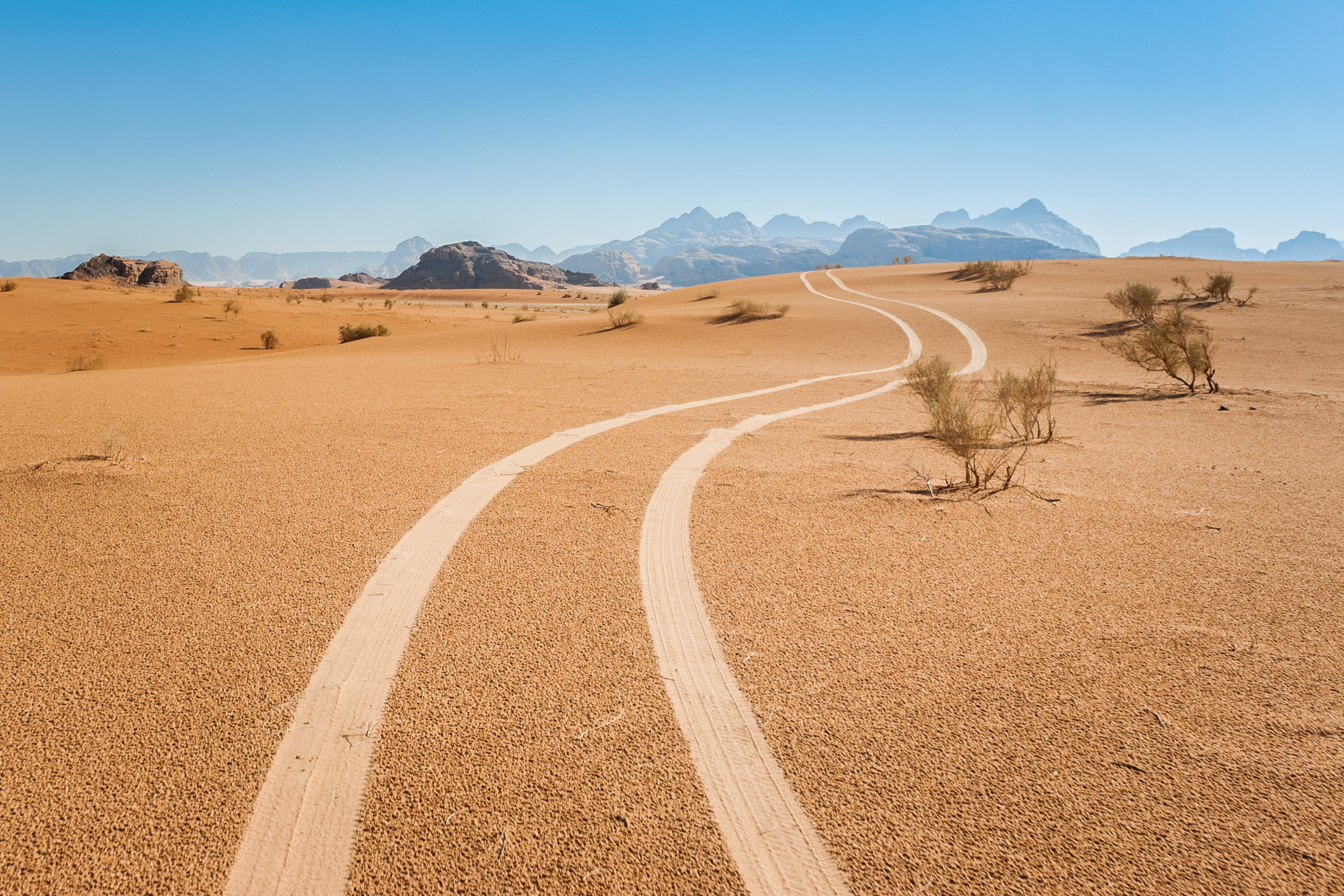 Wadi Rum woestijn in Jordanie