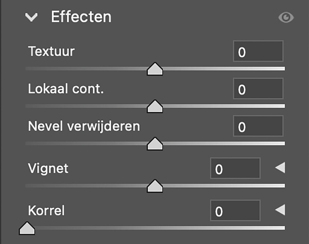 Nevel verwijderen in Photoshop RAW