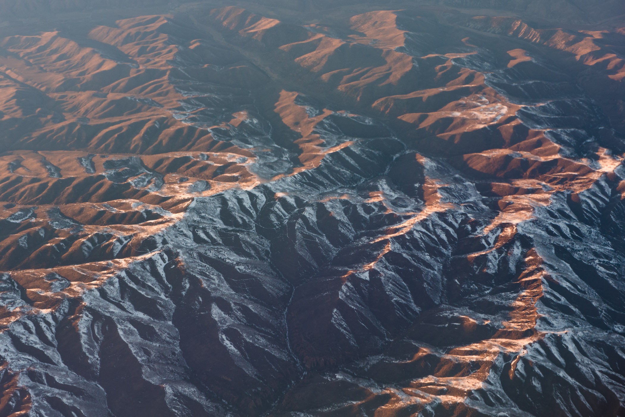 Nevel verwijderen: vanuit het vliegtuig fotograferen
