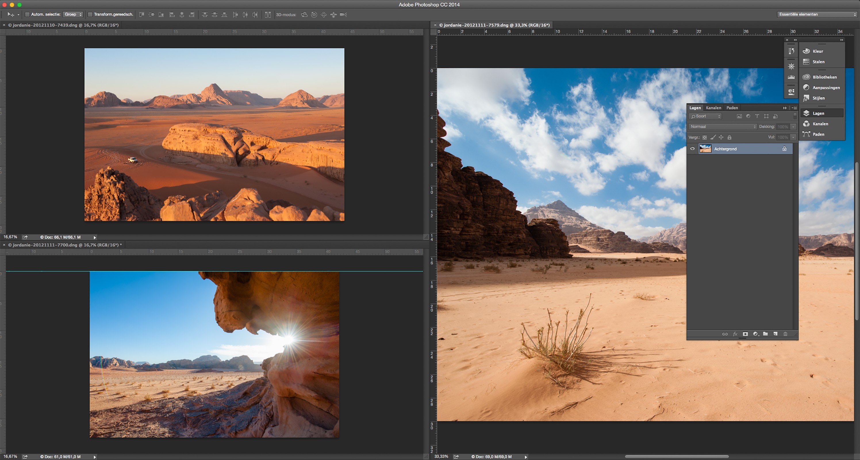 Layout van Photoshop CC14