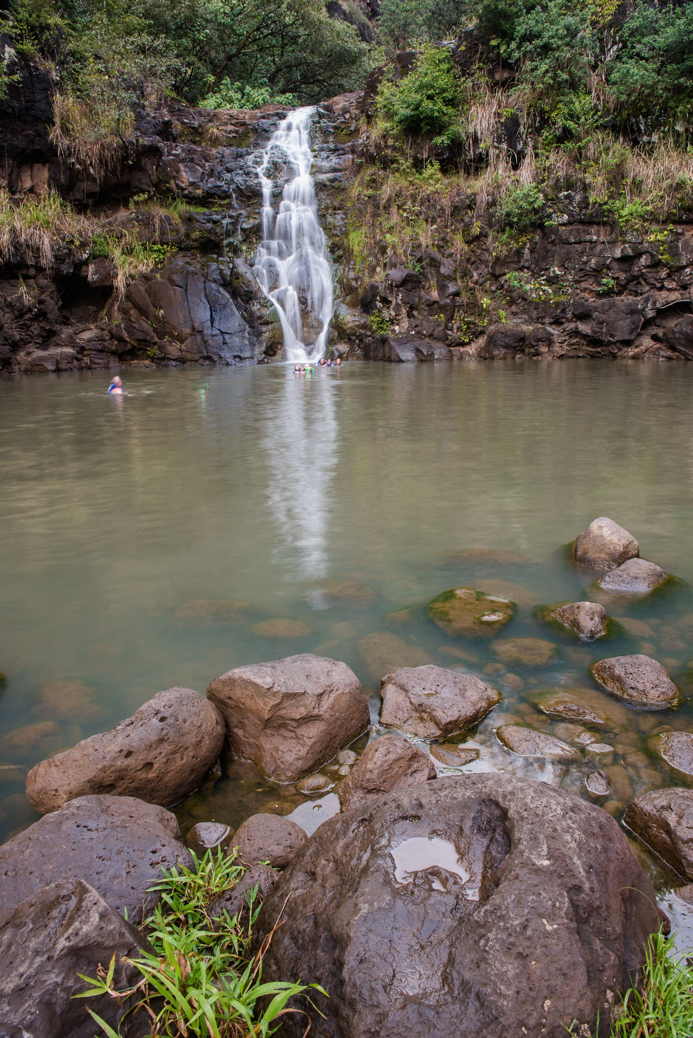 Waterval fotograferen zonder polarisatiefilter