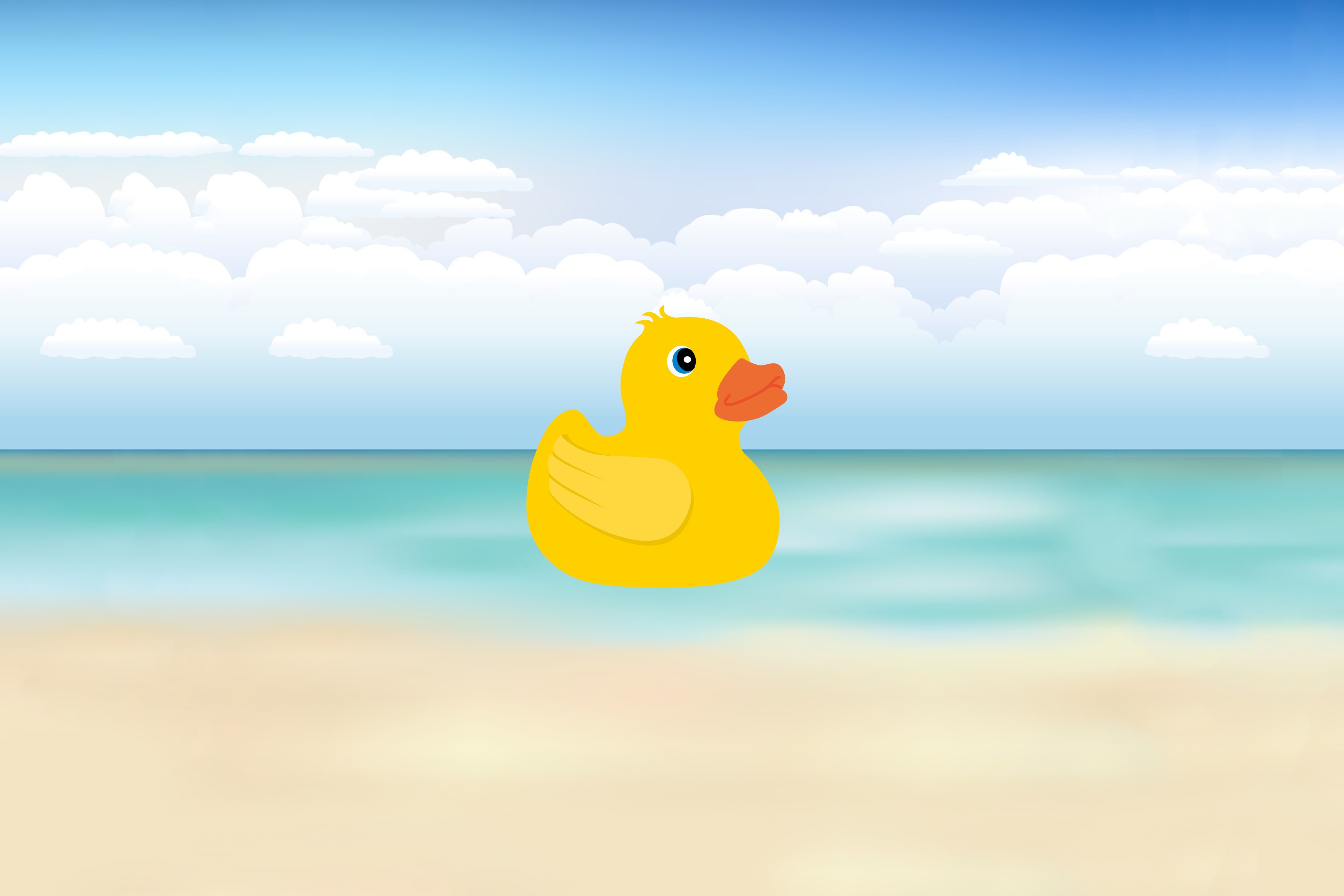 Illustratie van badeendje