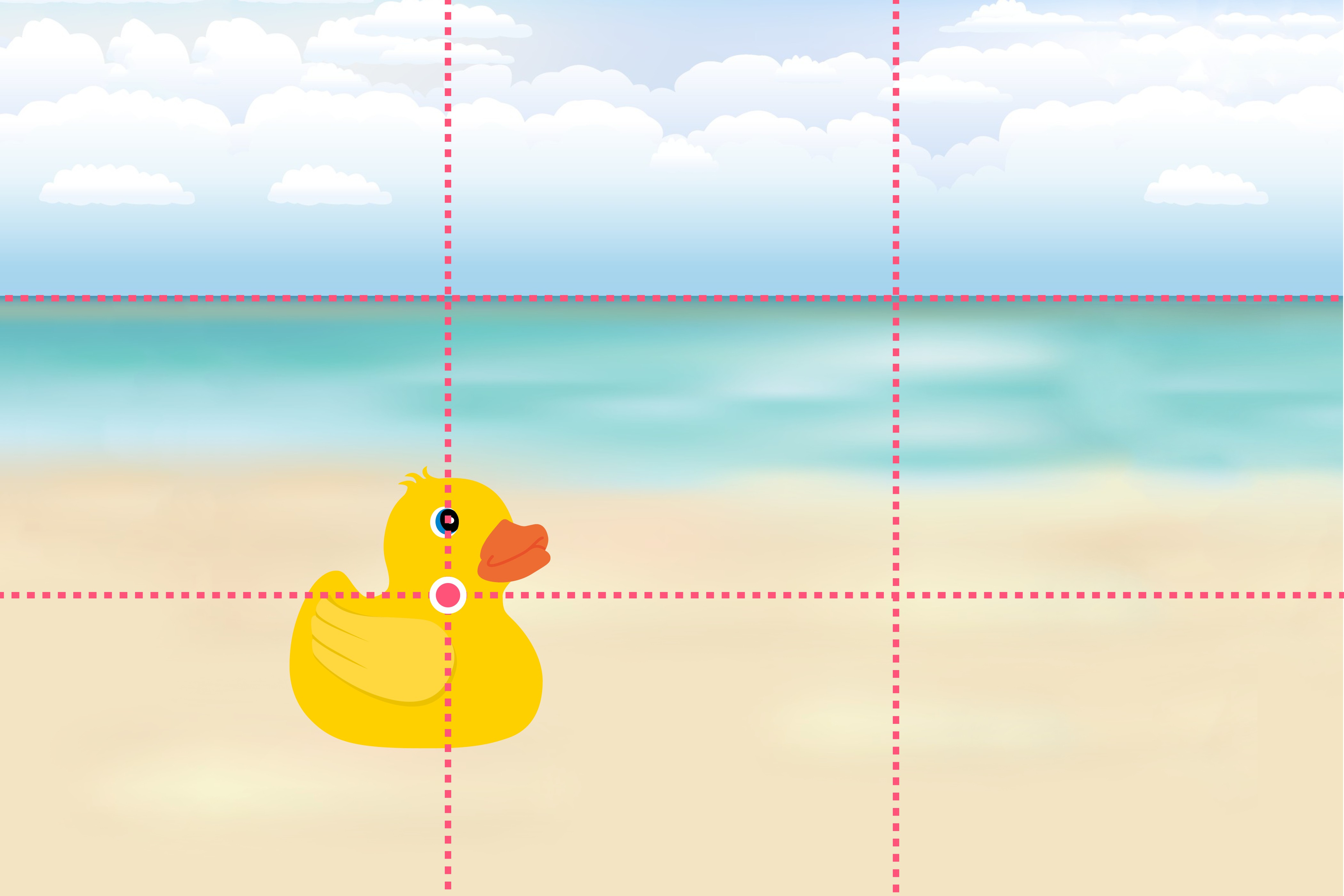 Belangrijke lijnen in beeld, zoals de horizon, kun je ook langs de lijnen van derden plaats. Hier is de horizon van het midden is omhoog geplaatst. Al een heel ander beeld dan de beginsituatie toch?