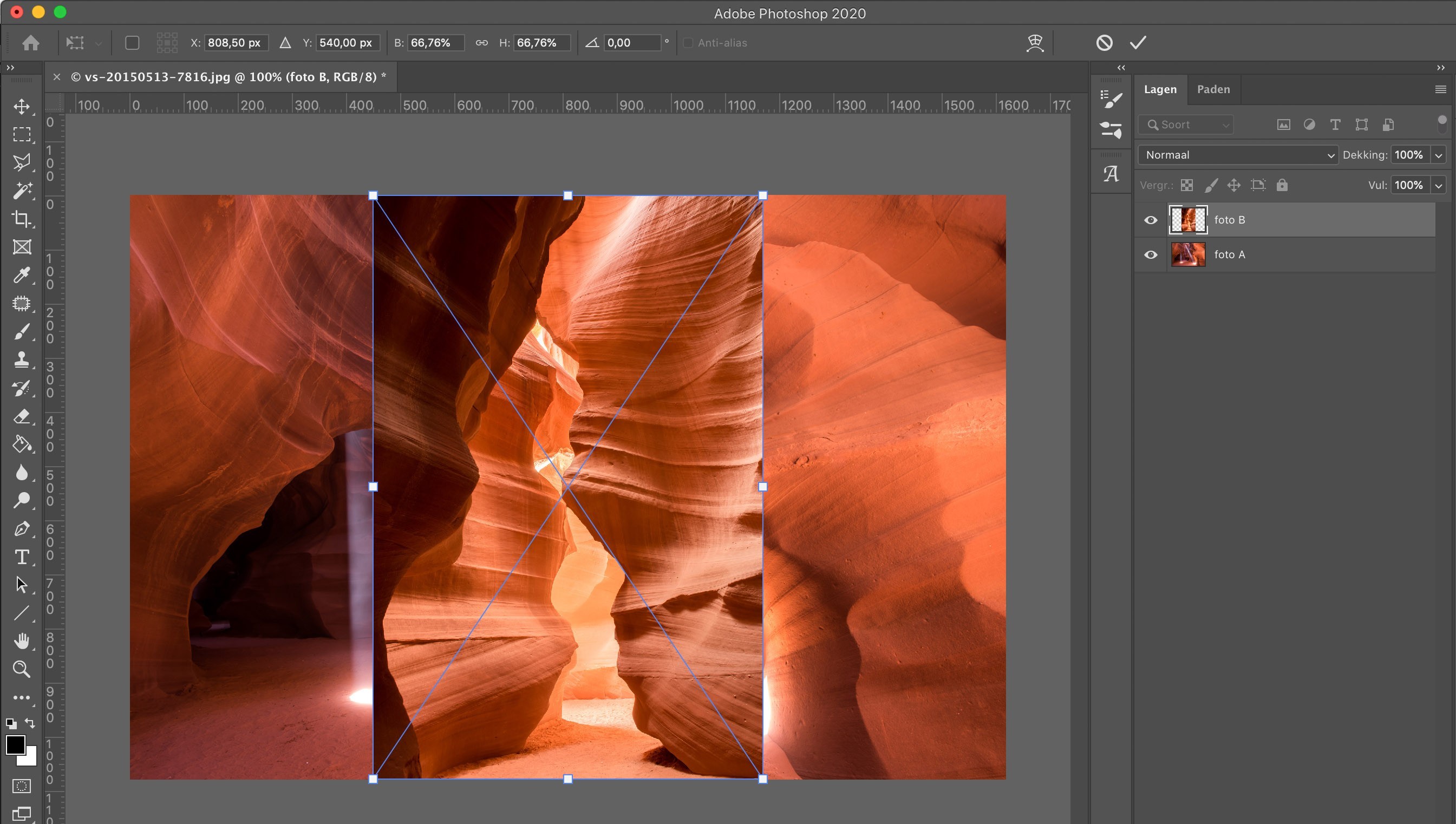Foto B is ingeladen als slim object