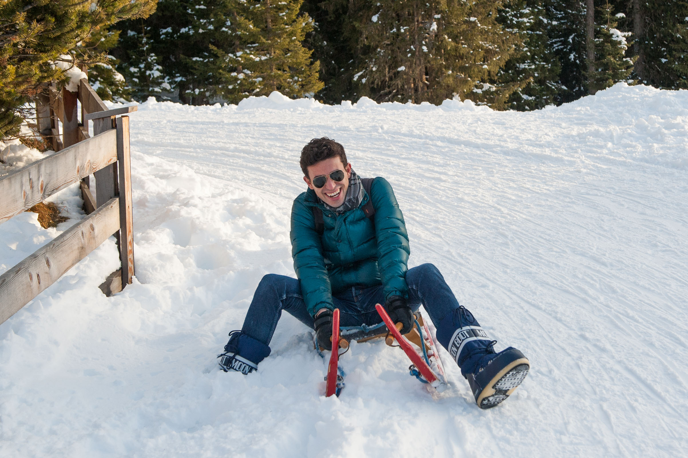 Sleetje rijden in de sneeuw