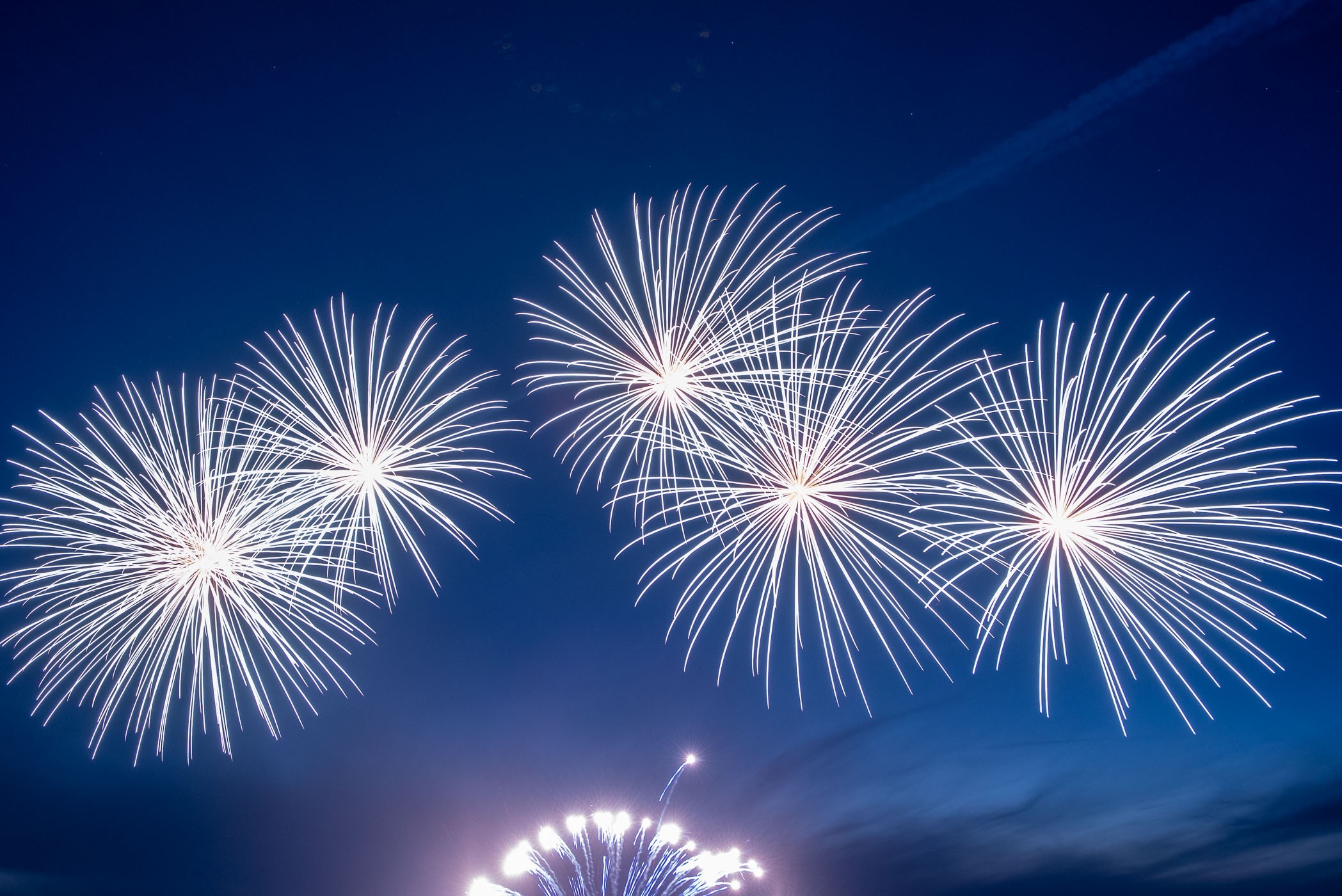 Dit waren de eerste knallen van de vuurwerkshow. Het grootste voordeel; er zijn dan nog geen kruitdampen.