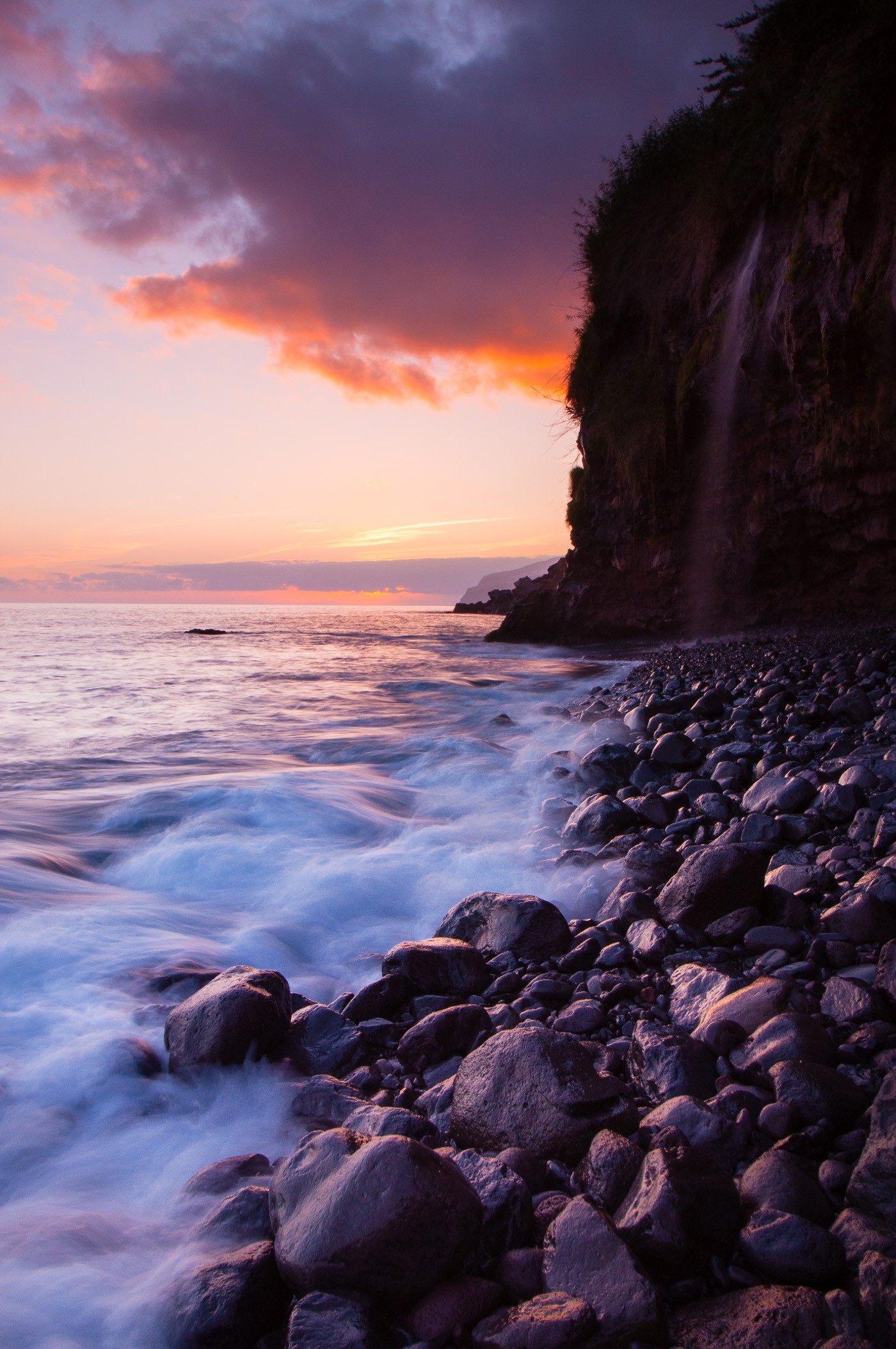 Waterval zonsondergang
