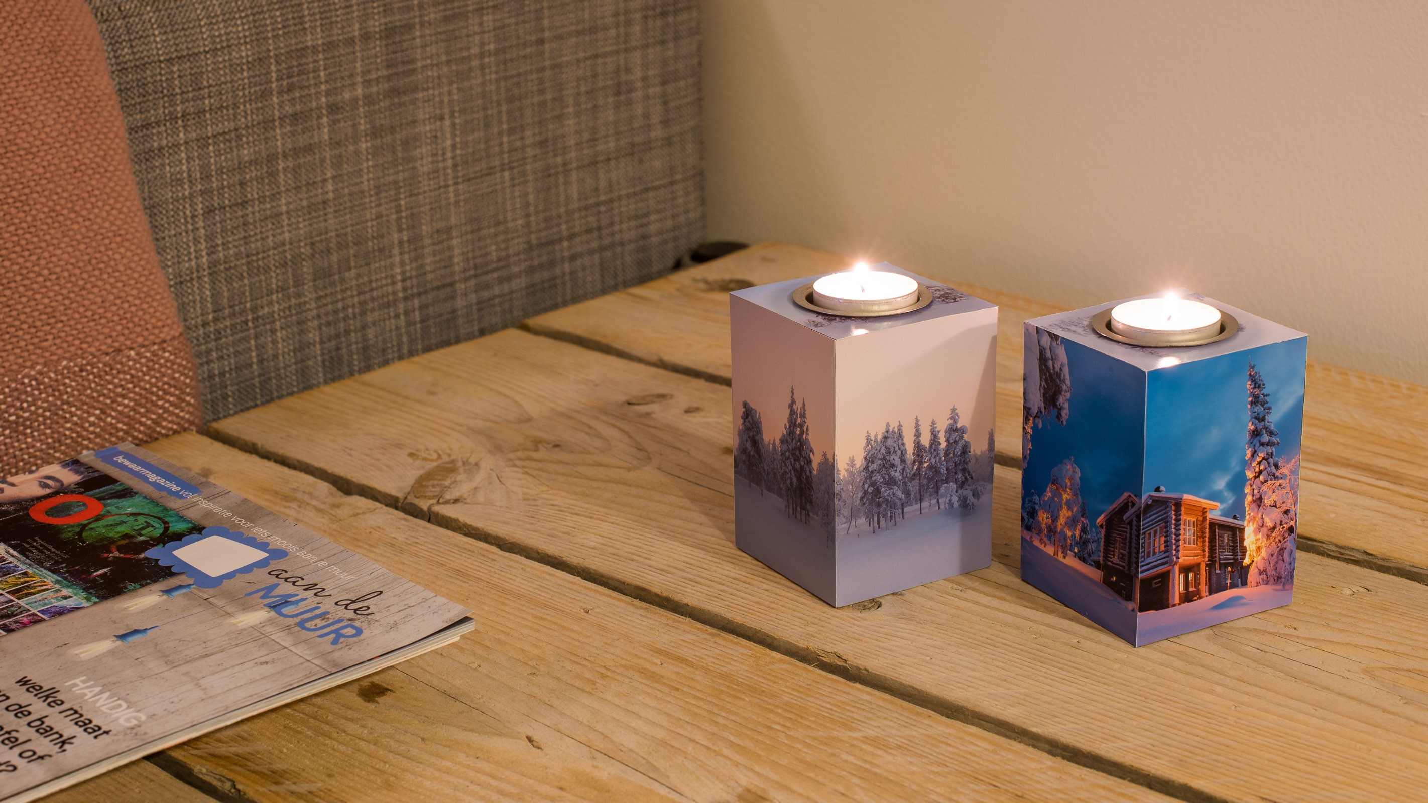 In dit artikel vertel ik je hoe je deze waxinelichthouder met eigen foto's maakt!