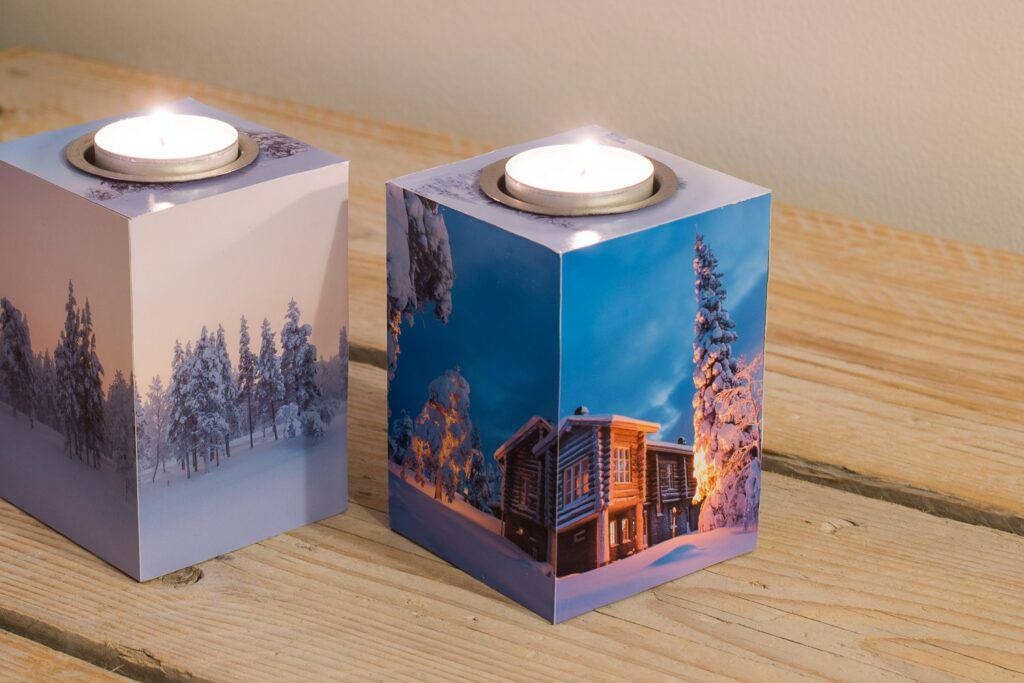 Waxinelichthouder met foto maken