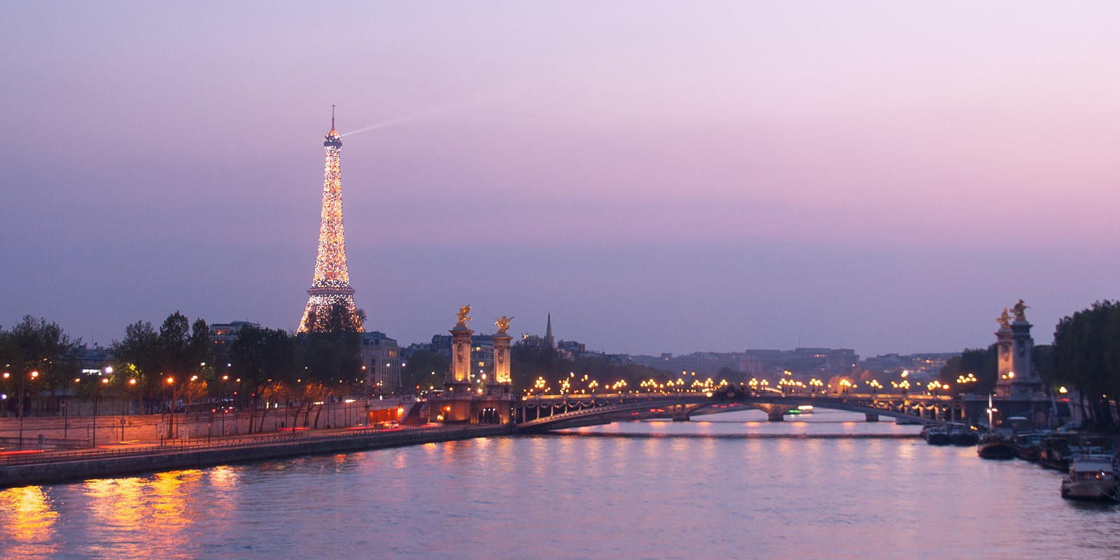 Zonsondergang in Parijs