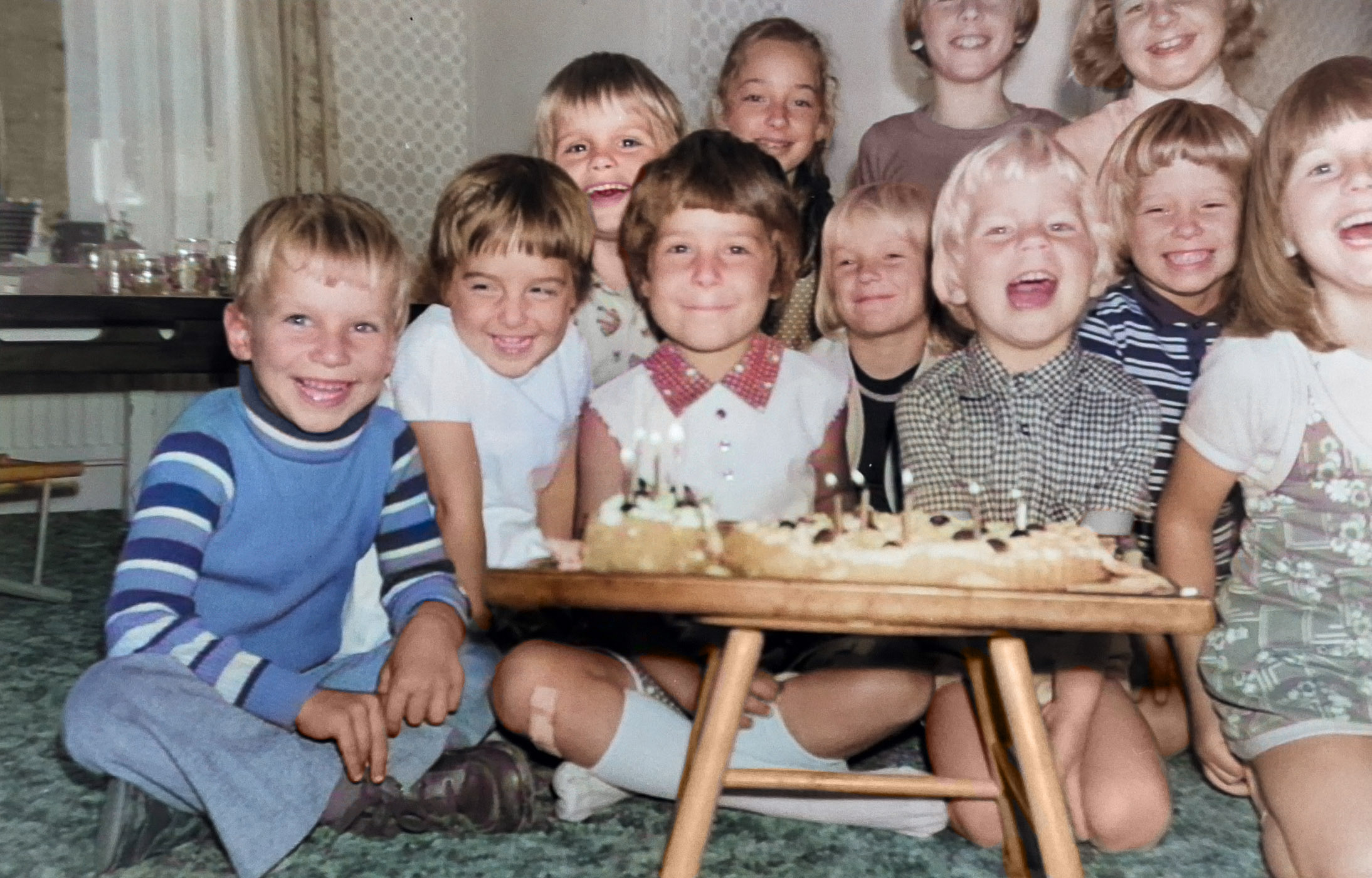 Het eindresultaat van de ingekleurde foto